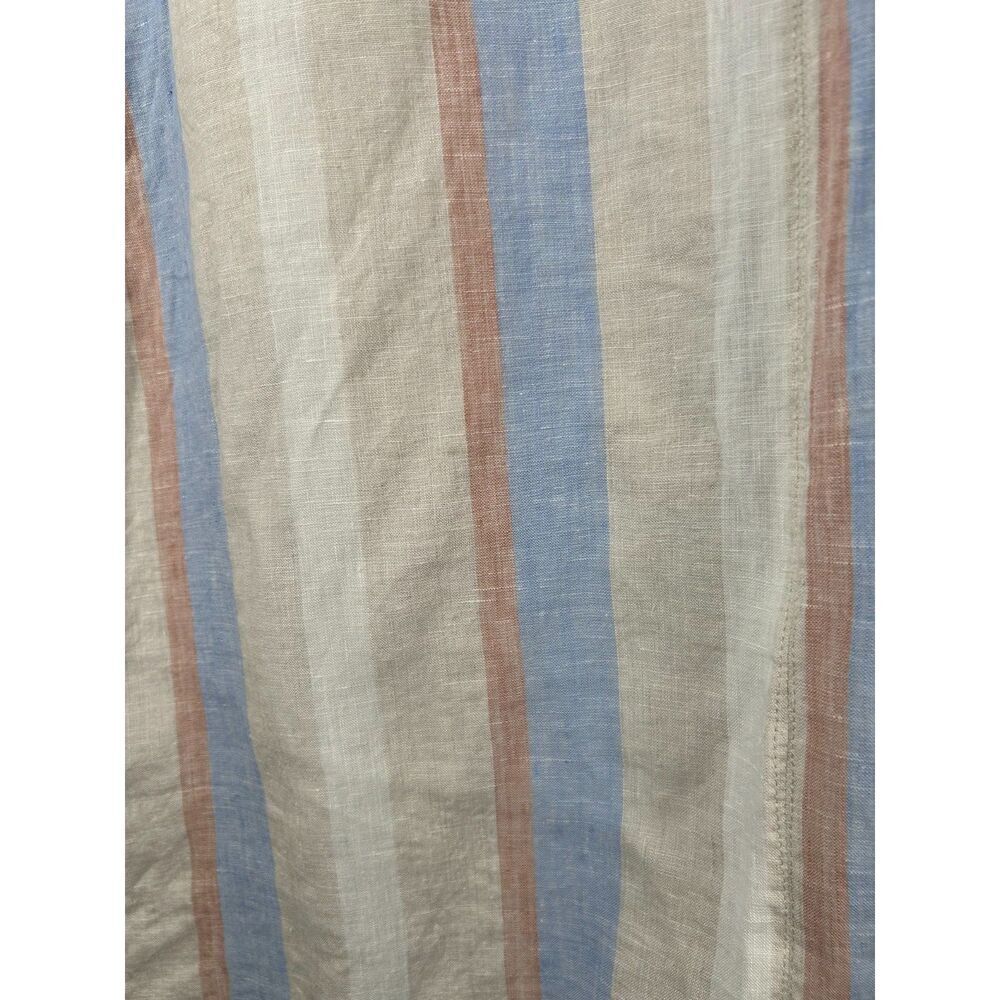 Poetry Skirt Striped Linen Faux Wrap Summer A-Line Skirt Size 4 Tan - Picture 6 of 7